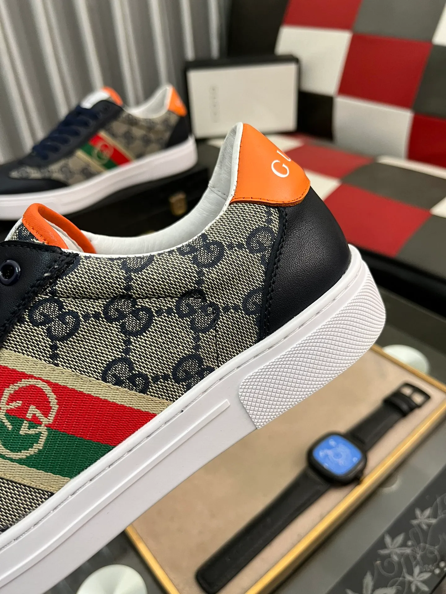 Men's shoes 💰400⌚️⌚️《Gucci*》The latest hot-selling casual shoes, top brand [seduce] luxury~purchase, top~quality. [Strong] The upper is made of imported breathable mesh with material ➕ breathable sports lining (•) and fine workmanship. Original personalized fashionable soft rubber wear-resistant outsole, size: 38-443⃣️colors available